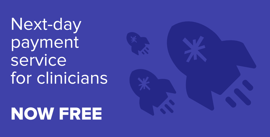 Rocketpay: next-day payment service for clinicians, now free