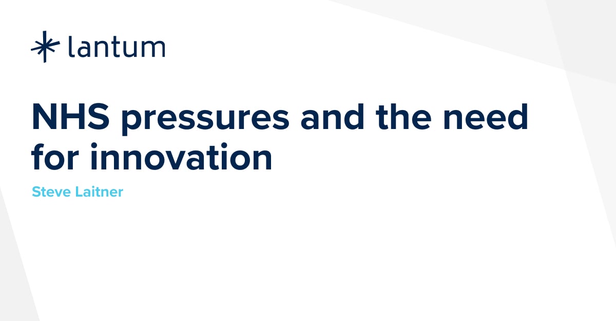 NHS pressures and the need for innovation.
